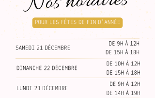 Horaires Noel cs beauté